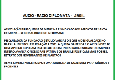 Áudio – Rádio diplomata – Abril